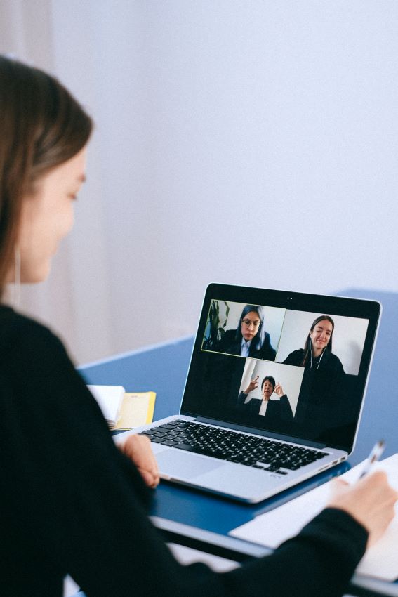 a virtual meeting underway