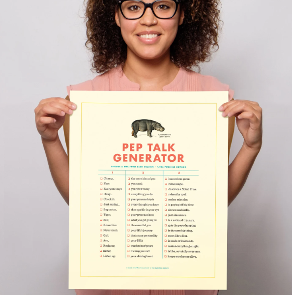 Pep Talk Generator Poster