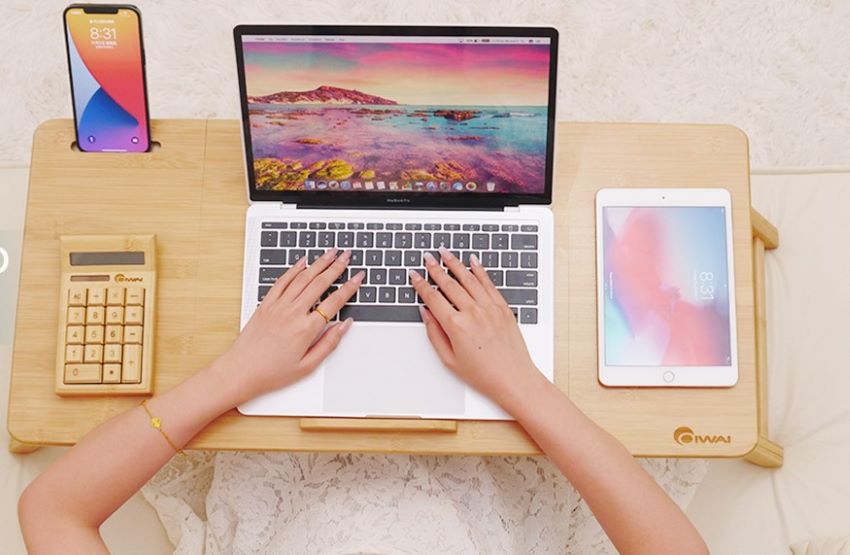 Bamboo Adjustable Laptop Desk