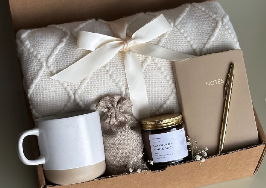 thoughtful gift box as a corporate retreat souvenir