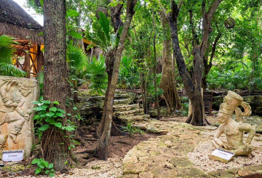 viva wyndham maya resort landscaped pathway