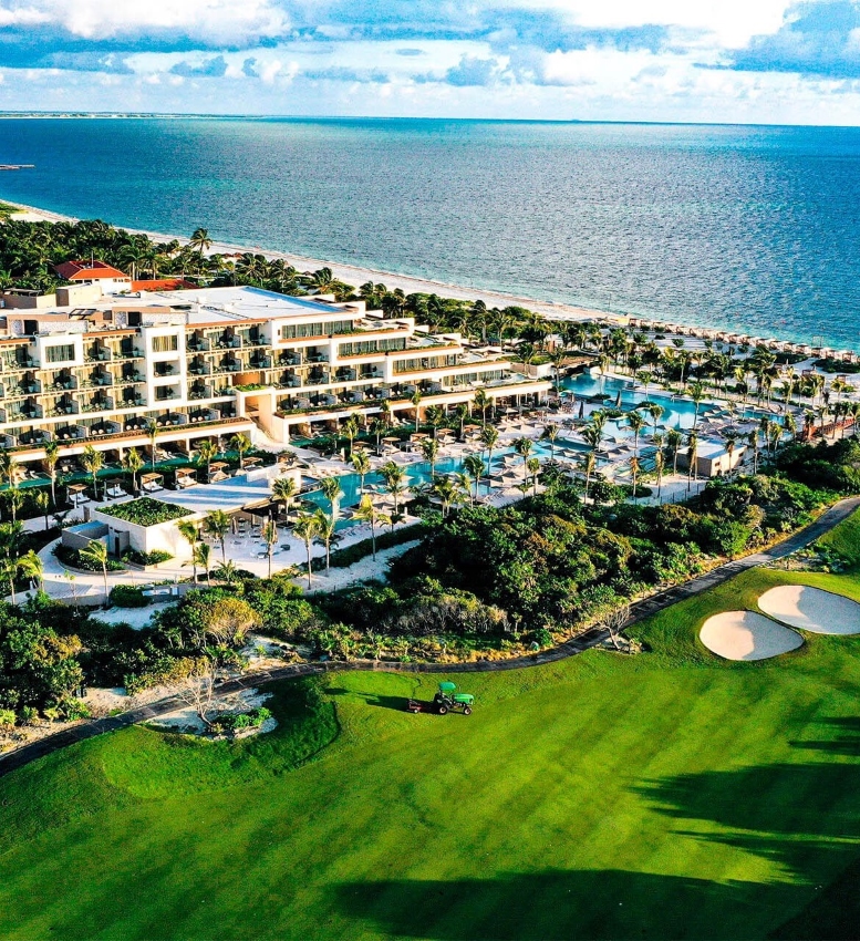 atelier playa mujeres resort aerial view