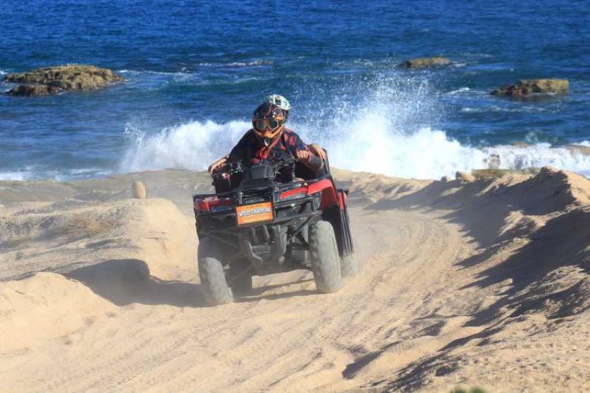 person on an atv ride in cabo