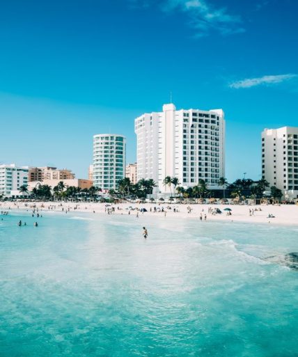 cancun shoreline