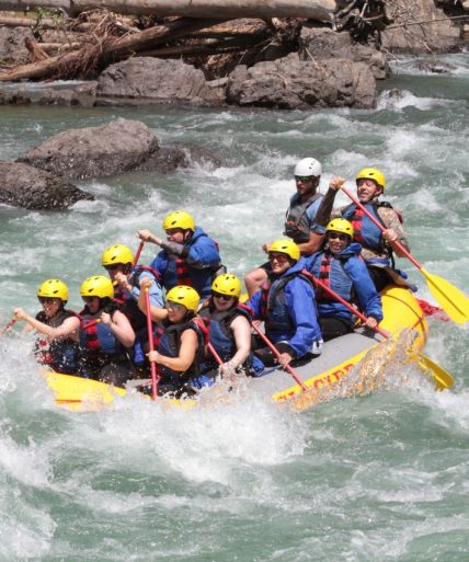 people white water rafting