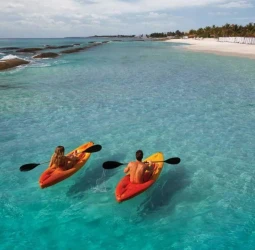 man and woman kayaking at el dorado royale