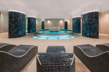 pool and loungers at the spa at ava resort cancun