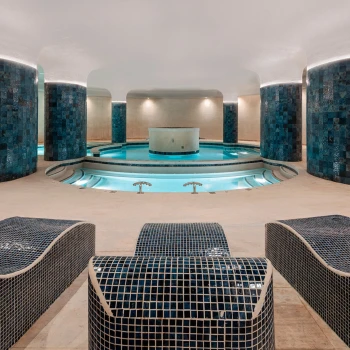 pool and loungers at the spa at ava resort cancun