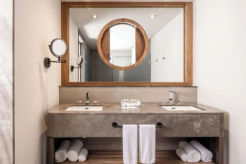 washroom of suite at ava resort cancun