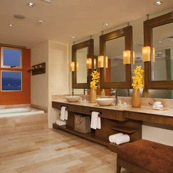 bathroom of preferred club suite at Dreams Vallarta Bay