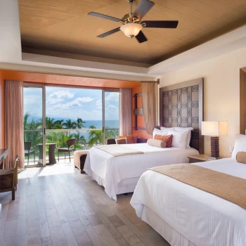 junior suite with two beds at Dreams Vallarta Bay