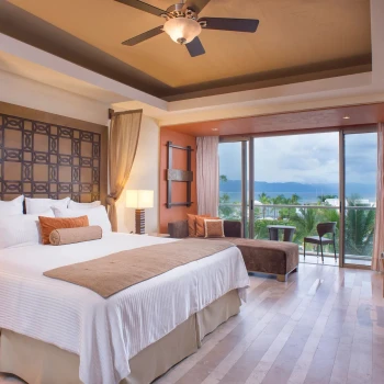 junior suite with king bed at Dreams Vallarta Bay