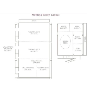 meeting room layout at dreams vallarta bay