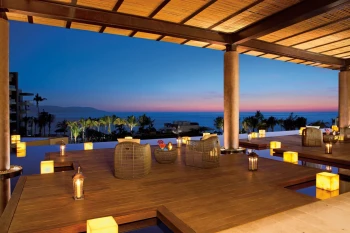 sunset lobby at Dreams Vallarta Bay