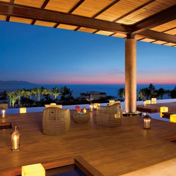sunset lobby at Dreams Vallarta Bay