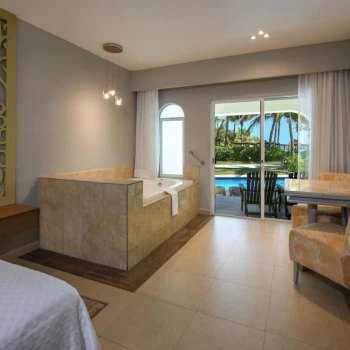 premier beachfront swim out suite at El Dorado Royale