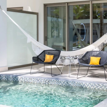 exterior of swim out suite at Garza Blanca Cancun