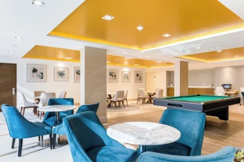 lounge with pool table at Garza Blanca Cancun