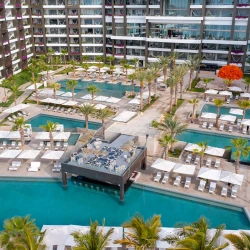 pool atrium event space at Garza Blanca Resort & Spa Los Cabos