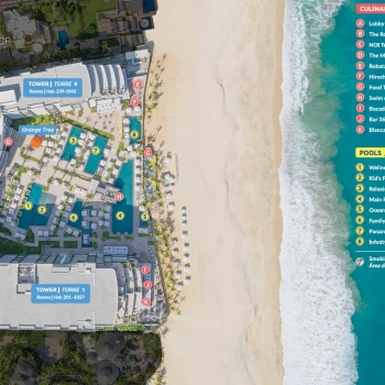 resort map of Garza Blanca Resort & Spa Los Cabos