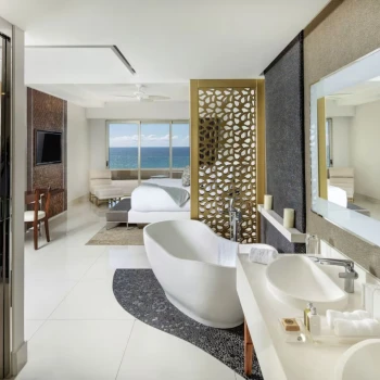 washroom of suite at Garza Blanca Resort & Spa Los Cabos