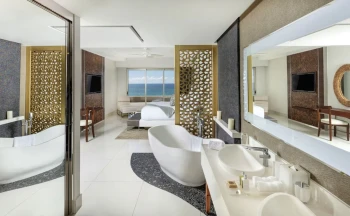 washroom of suite at Garza Blanca Resort & Spa Los Cabos