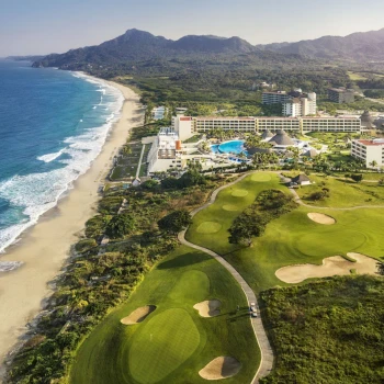 aerial view of Iberostar Selection Playa Mita with its golf course