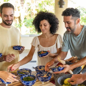 corporate team enjoying snacks at Iberostar Selection Playa Mita