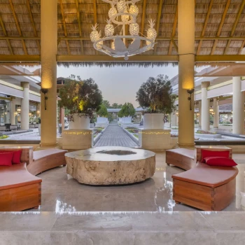 sitting area in the lobby at Iberostar Selection Playa Mita