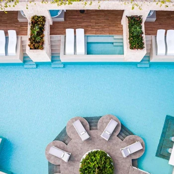 aerial view of the pool at Majestic Elegance Costa Mujeres