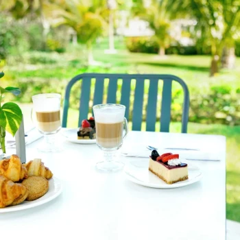 breakfast food on the table at Majestic Mirage Costa Mujeres