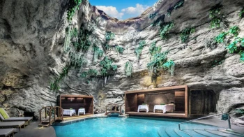 cenote style spa at Majestic Mirage Costa Mujeres