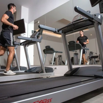 man in the gym at Majestic Mirage Costa Mujeres