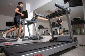 man in the gym at Majestic Mirage Costa Mujeres
