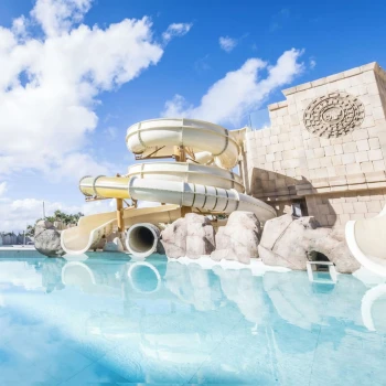 slides at the pool at Majestic Mirage Costa Mujeres