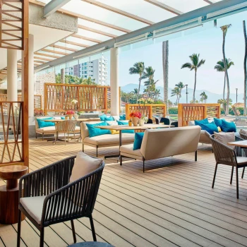 outdoor patio at Marriott Puerto Vallarta