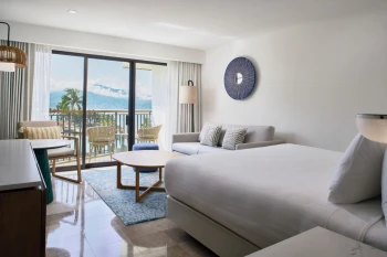 spacious king room at Marriott Puerto Vallarta