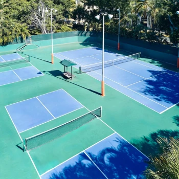tennis and pickleball courts at Marriott Puerto Vallarta