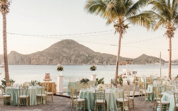 seafront event setup at pueblo bonito los cabos