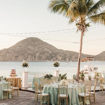seafront event setup at pueblo bonito los cabos