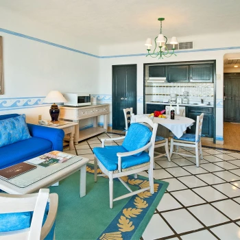 suite with kitchenette at pueblo bonito los cabos