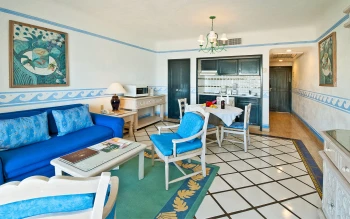 suite with kitchenette at pueblo bonito los cabos