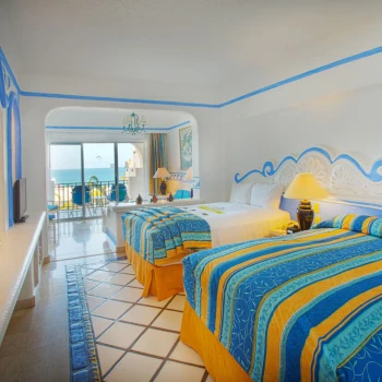 suite with two beds at pueblo bonito los cabos