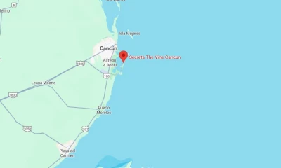 map showing location of Secrets the Vine Cancun in Mexico