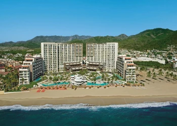 aerial view of Secrets and Dreams Vallarta Bay Resorts in Puerto Vallarta