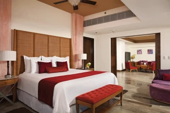 bedroom of preferred club master suite at Secrets Vallarta Bay