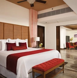 bedroom of preferred club master suite at Secrets Vallarta Bay