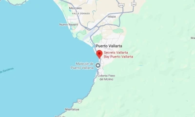 map showing location of secrets vallarta bay in puerto vallarta