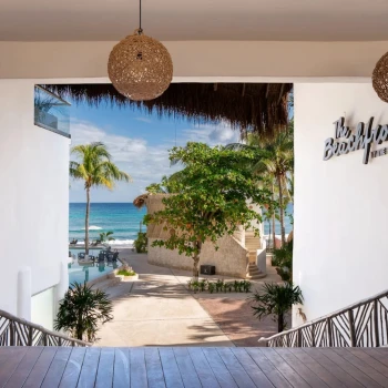 entrance to the beachfront by the fives hotels