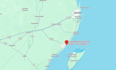 map showing location of The Beachfront by The Fives Hotels in Mexico